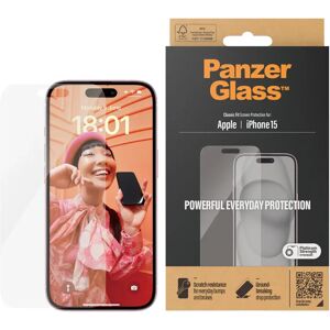 iPhone 15 PanzerGlass Classic Fit Skærmbeskyttelse - Platinum Strength - Gennemsigtig