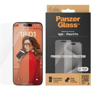 iPhone 15 Pro PanzerGlass Classic Fit Skærmbeskyttelse - Platinum Strength - Gennemsigtig