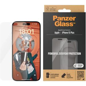 iPhone 15 Plus PanzerGlass Classic Fit Skærmbeskyttelse - Platinum Strength - Gennemsigtig