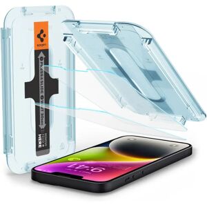 iPhone 14 / 13 / 13 Pro Spigen EZ Fit Glas.tR Skærmbeskyttelse - 2 Pack - Case Friendly - Gennemsigtig