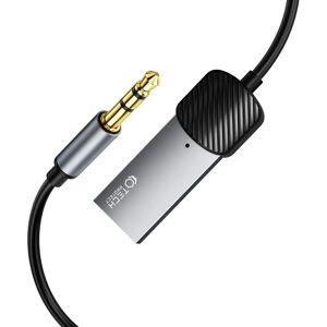 Tech-Protect Ultraboost USB-A til AUX Kabel m. Bluetooth - 1m - Grå