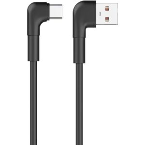 Maxlife USB-A til USB-C Vinklet Kabel 15W - 1m - Sort