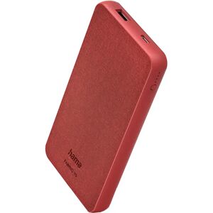 Hama 15W Powerbank - 1 x USB-A / 1 x USB-C - 10.000 mAh - Chili Rød