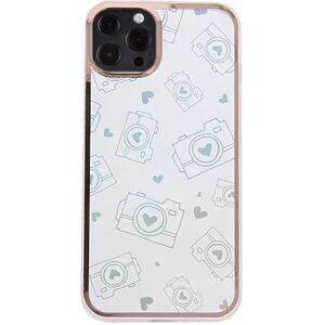 MOBILCOVERS.DK iPhone 13 Pro Hybrid Plastik Cover m. Holografisk Print - Kamera Motiv - Gennemsigtig