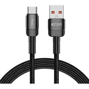 Tech-Protect Ultraboost Evo 100W/5A USB-A til USB-C Kabel 2m - Sort