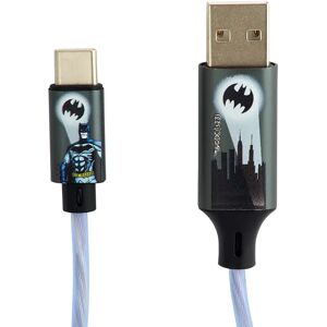 Batman Light Up USB-A til USB-C Kabel 1.2 m. - Sort / Blå