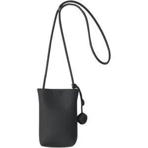 MOBILCOVERS.DK Læder Crossbody Mobil Taske m. Magnet Lukning (200 x 130 mm) - Sort