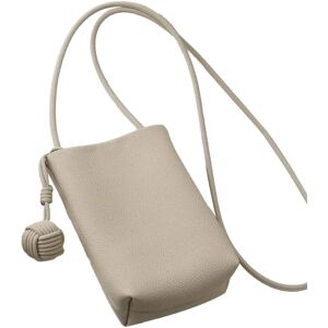 MOBILCOVERS.DK Læder Crossbody Mobil Taske m. Magnet Lukning (200 x 130 mm) - Beige