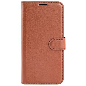 MOBILCOVERS.DK Xiaomi Poco F4 Litchi Læder Cover m. Pung - Brun