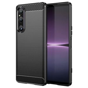 MOBILCOVERS.DK Sony Xperia 1 V Brushed Carbon Cover - Sort