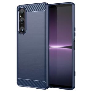 MOBILCOVERS.DK Sony Xperia 1 V Brushed Carbon Cover - Blå