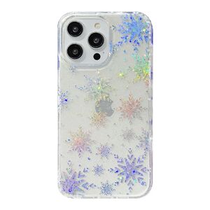 MOBILCOVERS.DK iPhone 14 Pro Hybrid Glitter Plastik Cover - Snefnugge