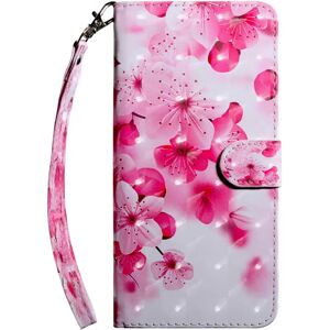 MOBILCOVERS.DK Honor Magic5 Lite Light Spot Læder Flip Cover - Lyserøde Blomster