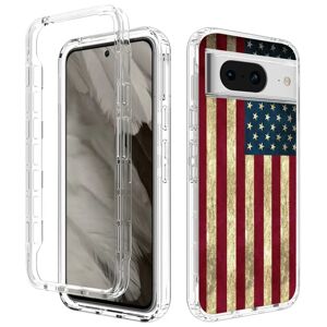 MOBILCOVERS.DK Google Pixel 8 2-i-1 Hybrid Plastik Cover - USA