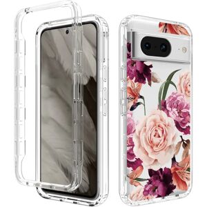 MOBILCOVERS.DK Google Pixel 8 2-i-1 Hybrid Plastik Cover - Blomster