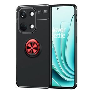 MOBILCOVERS.DK OnePlus Nord 3 (5G) Fleksibelt Cover m. Magnetisk Ring Kickstand - Sort m. Rød Ring