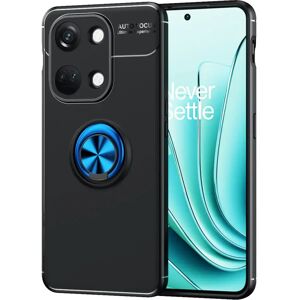 MOBILCOVERS.DK OnePlus Nord 3 (5G) Fleksibelt Cover m. Magnetisk Ring Kickstand - Sort m. Blå Ring