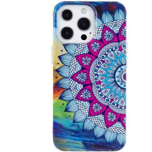 MOBILCOVERS.DK iPhone 15 Pro Selvlysende Fleksibelt Plastik Cover m. Print - Mandala Blomst