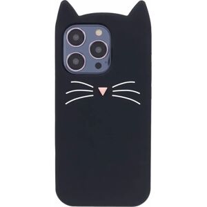 MOBILCOVERS.DK iPhone 13 Pro Silikone Cover m. 3D Kat - Sort