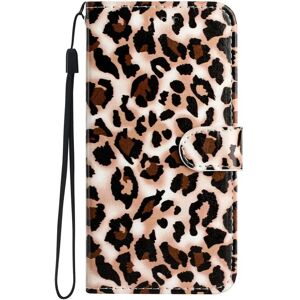 MOBILCOVERS.DK Samsung Galaxy S24 Læder Cover m. Pung og Strop - Leopard