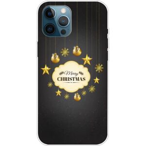 MOBILCOVERS.DK iPhone 15 Pro Fleksibelt Plastik Jule Cover - Merry Christmas - Guld Dekorationer