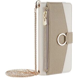 MOBILCOVERS.DK iPhone SE (2022 / 2020) / 8 / 7 Læder 2-i-1 Cover m. Pung & Crossbody Taske Funktion - Creme