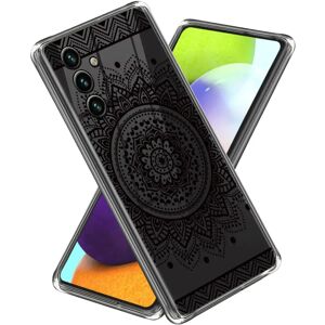 MOBILCOVERS.DK Samsung Galaxy A55 (5G) Fleksibel Plastik Cover - Gennemsigtig / Mandala Blomst