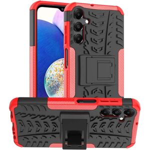 MOBILCOVERS.DK Samsung Galaxy A15 (5G) / A15 Cool Tyre Håndværker Cover m. Stander - Sort / Rød