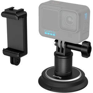 SmallRig 4347 Universal Actionkamera & Mobil Holder (56-86mm) m. Magnetisk Sugekop - Sort