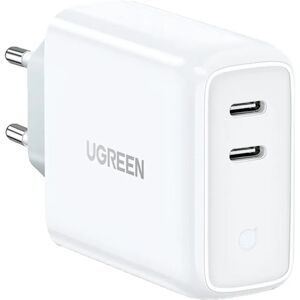 Ugreen PD 36W USB-C Hurtig Vægoplader m. 2 x USB-C - Hvid