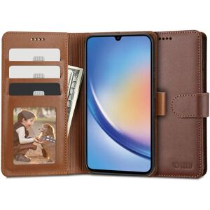 Samsung Galaxy A34 (5G) Tech-Protect Wallet m. Pung & Ståfunktion - Brun