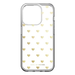 iDeal Of Sweden iPhone 15 Pro Clear Case - Golden Hearts