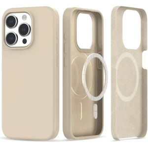 iPhone 15 Pro Tech-Protect Silikone Cover - MagSafe Kompatibel - Sand Beige