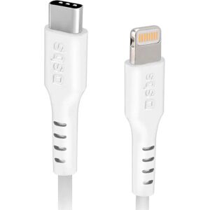 SBS USB-C til Lightning Kabel MFI - 1 Meter - 20W (PD) - Hvid