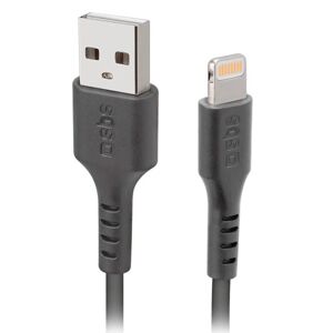 SBS USB-A til Lightning Kabel MFI - 1 Meter - 480 Mbit/s - Sort