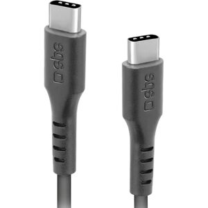 SBS USB-C til USB-C Kabel - 3 Meter - 25W (PD) - Sort