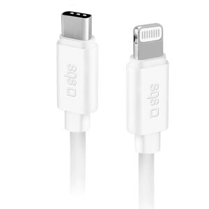 SBS Polo Collection USB-C til Lightning Kabel MFI - 1.5 Meter - 480 Mbit/s - Hvid