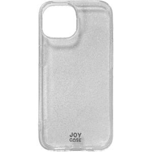 iPhone 15 Joy Case Hybrid Glitter Cover - Gennemsigtig / Sølv