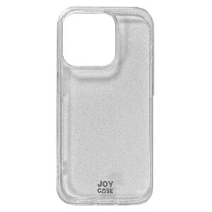 iPhone 15 Pro Joy Case Hybrid Glitter Cover - Gennemsigtig / Sølv
