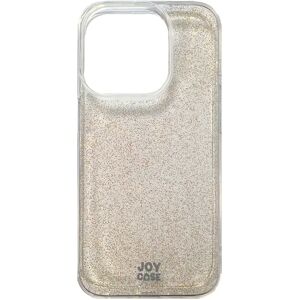 iPhone 15 Pro Joy Case Hybrid Glitter Cover - Gennemsigtig / Guld