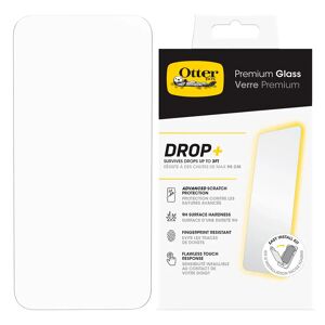OtterBox Premium iPhone 15 Pro Max Skærmbeskyttelses Glas m. Antimicrobial & Installations Kit - Drop+ Defense - Case-Friendly - Gennemsigtig