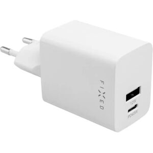 Fixed Mini 45W Vægoplader m. USB-A & USB-C PD - Hvid