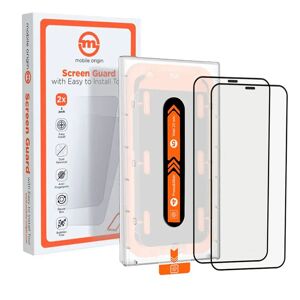 iPhone 11 Pro / X / Xs Mobile Origin Beskyttelsesglas - Case Friendly - 2 Pack - Sort Kant