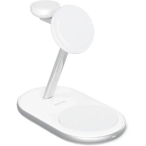 Epico Charging Stand - 3-i-1 15W Trådløs Oplader - MagSafe Kompatibel - Hvid