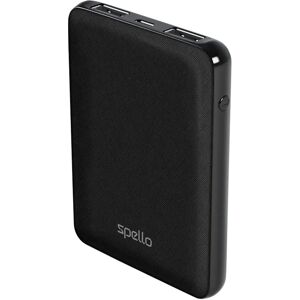 Spello Pocket 10W Powerbank m. 2 x USB-A - 5.000 mAh - Sort