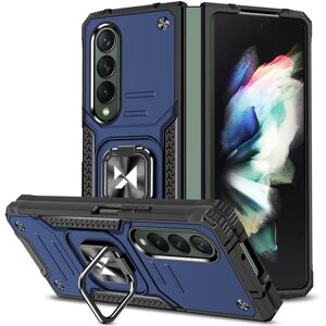 Samsung Galaxy Z Fold4 Wozinsky Håndværker Cover m. Stander & Metal Plade - Blå