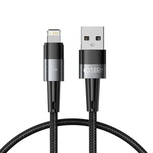 Tech-Protect Ultraboost 12W/2.4A USB-A til Lightning Kabel 25cm - Sort