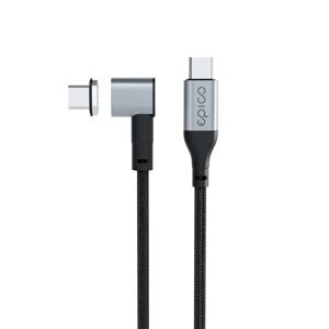 Epico Vinklet Magnetisk USB-C til USB-C Kabel 100W - 2m - Sort