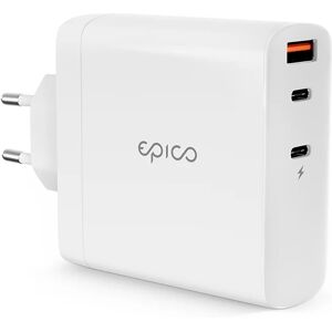 Epico Vægoplader PD 140W GaN m. 2 x USB-C & 1 x USB-A - Hvid