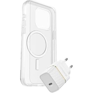 OtterBox iPhone 15 Pro Max Protection + Power Kit - MagSafe Cover, Skærmbeskyttelse & 30W Vægoplader